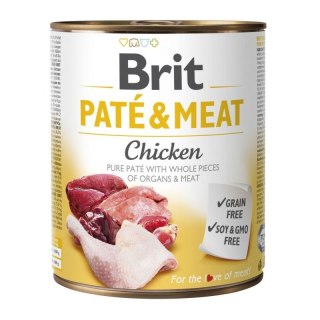Karma BRIT PATÉ & MEAT z kurczakiem dla psa 800g