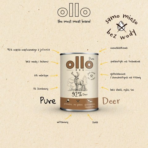 Ollo Pure Jeleń 850g