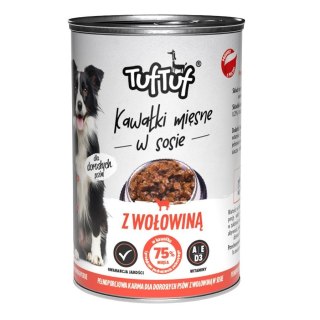Tuf Tuf Puszka kawałki mięsne z wołowiną dla psa 1250g