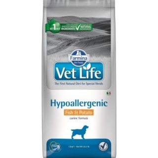 FARMINA Vet Life Hypoallergenic Fish & Potato Canine - sucha karma dla psa - 12 kg