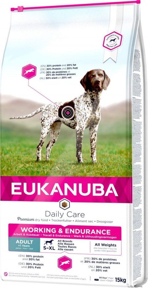 EUKANUBA Performance Working & Endurance - sucha karma dla psa - 15 kg