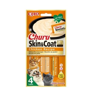 INABA CAT CHURU SKIN&COAT CHICKEN 4x14g (56g)