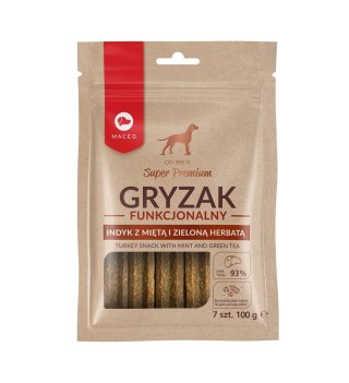 MACED Gryzak Funkcjonalny z Miętą i Zieloną Herbatą - gryzak dla psa - 100 g