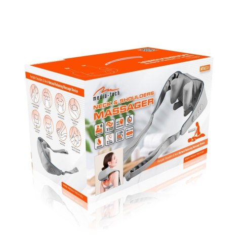 MEDIA-TECH BEZPRZEWODOWY MASAŻER RAMION MT6533