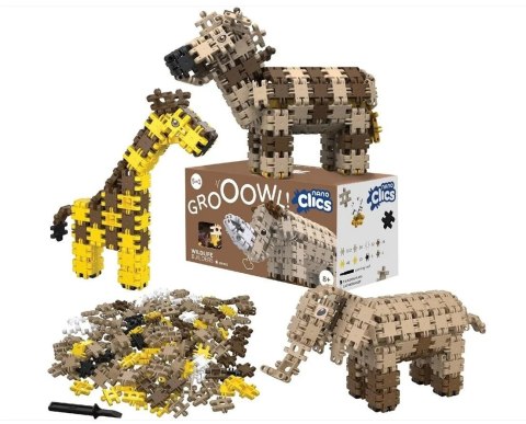 Nano Clics - konstrukcyjne, belgijskie klocki - Dzika Przyroda - Zestaw 250 elementów