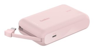 BELKIN POWERBANK 10 000 MAH, 20W, KABEL USB-C,PINK