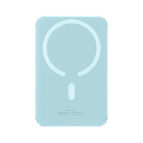 Powerbank Baseus Magnetic Mini Wireless 10000mAh 20W+kabel USB C-USB C (niebieski)