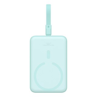 Powerbank Baseus Magnetic Mini Wireless 10000mAh 20W+kabel USB C-USB C (peppermint blue)