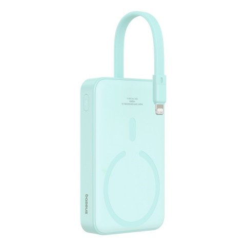 Powerbank Baseus Magnetic Mini Wireless 10000mAh 20W+kabel USB C-USB C (peppermint blue)
