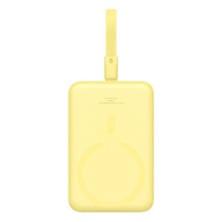 Powerbank Baseus Magnetic Mini Wireless 10000mAh 20W+kabel USB C-USB C (żółty)