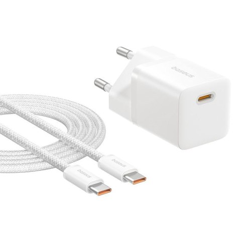 Ładowarka Baseus GaN5 mini 1C 25W+kabel USB-C biały