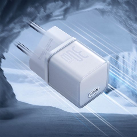 Ładowarka Baseus GaN5S 1C 30W EU (moon white)