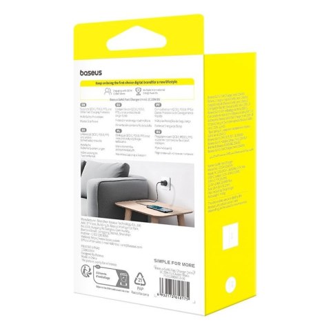 Ładowarka Baseus GaN5mini 1C 25W+kabel USB-C czarny