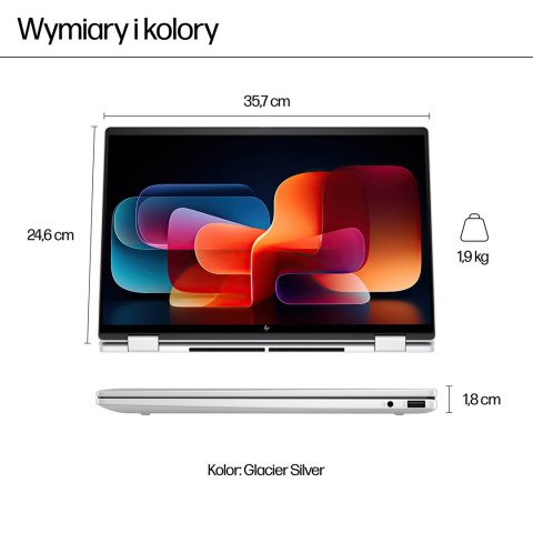 HP Envy 16-AC0013DX Ultra 5 125U 16" WUXGA Touch 16GB SSD512 BLKB x360 Win11 Glacier Silver (REPACK) 2Y