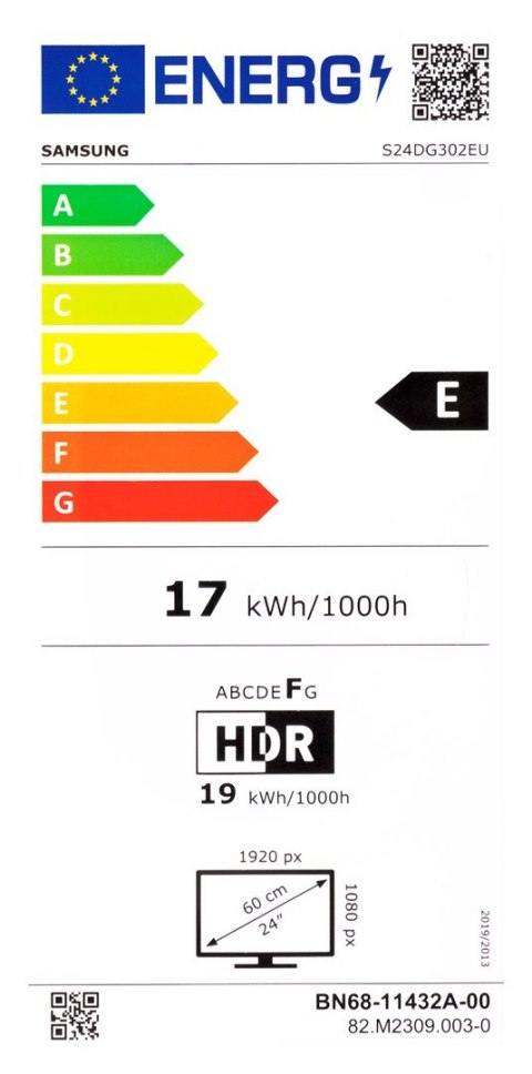 MONITOR SAMSUNG ODYSSEY G3 LED 24" LS24DG302EUXEN 180Hz