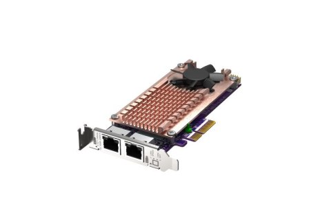 Qnap QM2-2P2G2T, 2 x PCIe 2280 M.2 SSD, PCIe Gen3 x4, 2x  Intel I225LM 2.5GbE RJ45