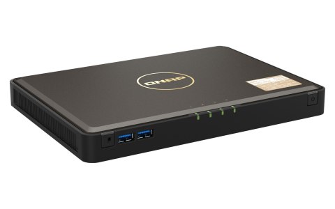 Qnap TBS-464-8G, Compact, 4 x M.2 2280 PCIe, Intel Celeron N5105/N5095 Quad Core, onboard 8GB DDR4 (not expandable), 2 x 2.5GbE,