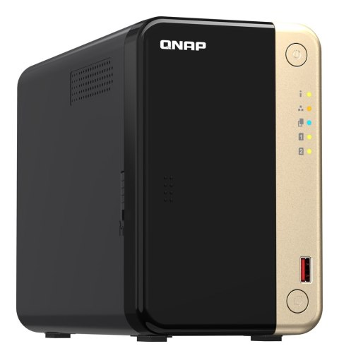 Qnap TS-264-8G, Tower, 2 x 2.5"/3.5" SATA, Intel Celeron N5105/N5095 4C/4T, 8 GB DDR4 onboard not expandable, 2 x 2.5GbE, option