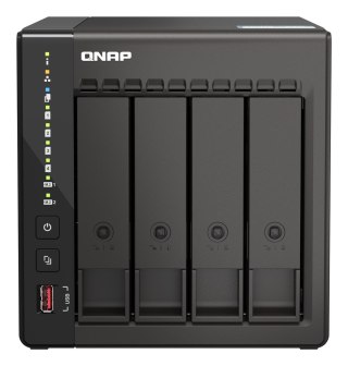 Qnap TS-453E-8G, Tower, 4 x 2.5"/3.5" SATA , Intel Celeron J6412 4C/4T, 8 GB DDR4 onboard not expandable, 2 x 2.5GbE, External a