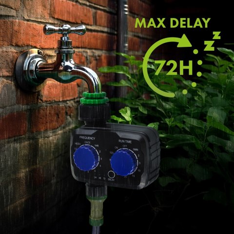 MACLEAN ELEKTRONICZNY STEROWNIK NAWADNIANIA, PROGRAMATOR, ZASILANIE 2X 1,5V AA GB391