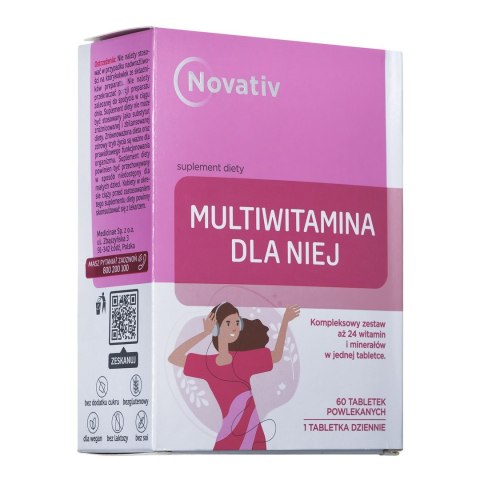 Novativ Multiwitamina dla Niej, 60 tabletek powlekanych