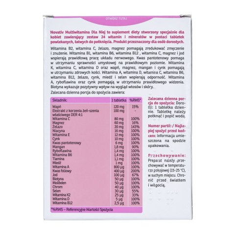 Novativ Multiwitamina dla Niej, 60 tabletek powlekanych