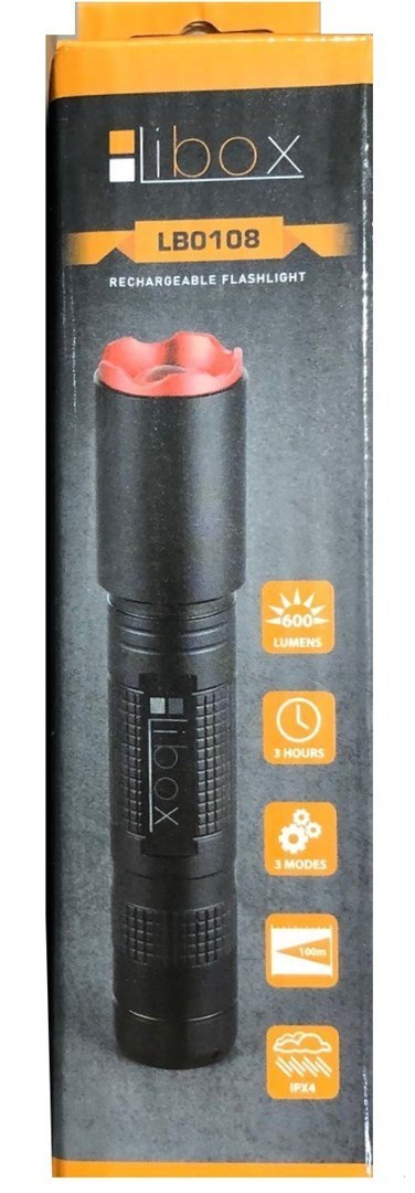 Latarka akumulatorowa Libox LB0108 (450 m; Biały zimny)