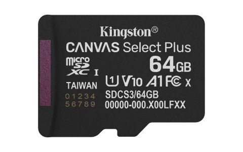 KINGSTON microSDXC 64GB Canvas Select Plus Gen3