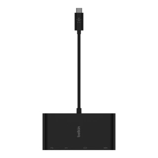 Hub Belkin USB-C Multimedia Adapter 4-in-1 Core Hub 1x4k HDMI/1xVGA/1xUSB-A/1xRJ45 Gigabit Black