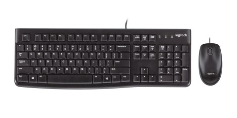Zestaw klawiatura + mysz Logitech MK120 920-002562 (membranowa; USB 2.0; (US); kolor czarny; optyczna; 1000 DPI)