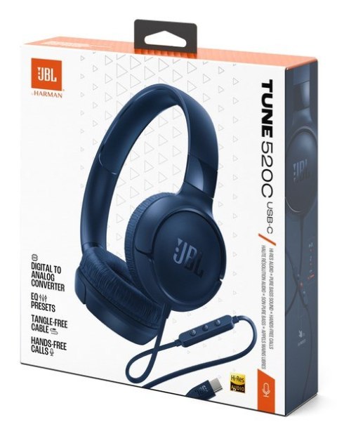 Słuchawki nauszne JBL Tune520C USB-C Blue