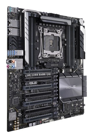 ASUS WS X299 SAGE/10G, 1x 066, Intel X299, 8x DIMM DDR4 4200(O.C.)/2933 Non-ECC, 7 x PCIe 3.0, 2x M.2, 8x SATA, 1x U.2, Intel Ra