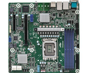 Płyta główna ASRock W680D4U 1x LGA1700 Intel Core 12/13gen W680 (4xDIMM, SATA, 1xM.2, 2x1GbE, IPMI)