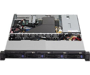 Platforma ASRock Rack (1U) AMD Epyc 7003 (4xSFF, 4xLFF, 2x10GbE, Red. PSU, IPMI)