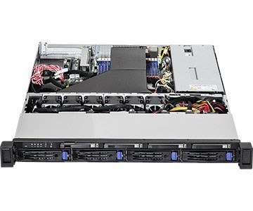 Platforma ASRock Rack (1U) AMD Epyc 7003 (4xSFF, 4xLFF, 2x10GbE, Red. PSU, IPMI)