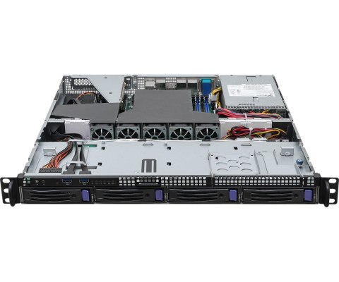 Platforma ASRock Rack (1U) AMD Ryzen 7000 (4xLFF, 2xGbE, 2x10GbE, Red. PSU, IPMI)