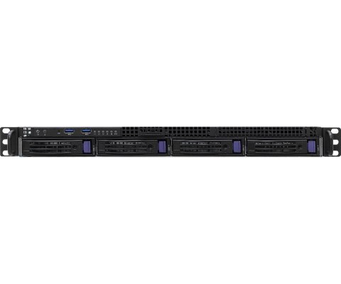 Platforma ASRock Rack (1U) AMD Ryzen 7000 (4xLFF, 2xGbE, 2x10GbE, Red. PSU, IPMI)
