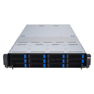 Platforma Asus Rack (2U) RS520A-E12-RS12U AMD Epyc 9004 (12x NVMe, 2xGPU, 2x1Gbe, IPMI, 1+1 1600W)