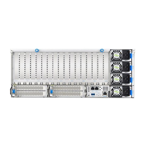 Platforma Asus Rack (4U) ESC8000A-E13P AMD EPYC 9005 (8xNVMe, 2xM.2, 2x10Gbe, IPMI, 3200W)