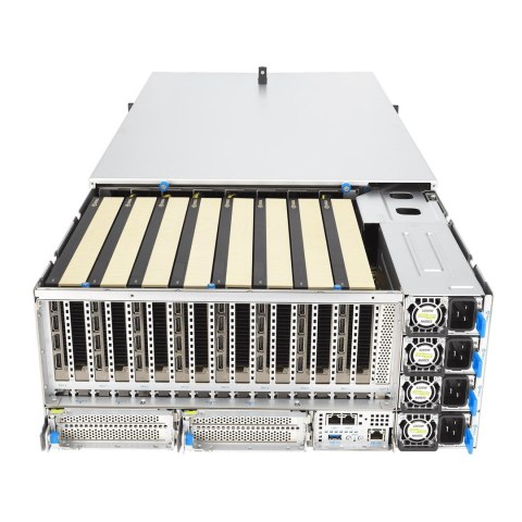 Platforma Asus Rack (4U) ESC8000A-E13P AMD EPYC 9005 (8xNVMe, 2xM.2, 2x10Gbe, IPMI, 3200W)