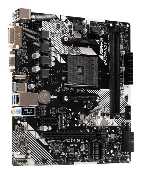 Płyta główna Asrock B450M-HDV R4.0 (AM4; 2x DDR4 DIMM; Micro ATX)