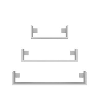 Zestaw 3x półka wisząca MOBI 3P 80x20xH14 biel