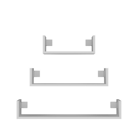 Zestaw 3x półka wisząca MOBI 3P 80x20xH14 biel