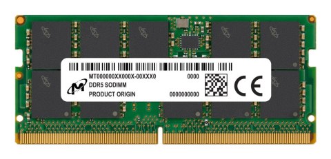Micron SO-DIMM ECC DDR5 16GB 1Rx8 5600MHz PC5-44800 MTC10C1084S1TC56BR