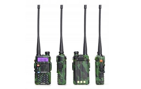 Krótkofalówka Baofeng UV-5R HTQ Camo, Radiotelefon Walkie Talkie Skaner Kamuflaż
