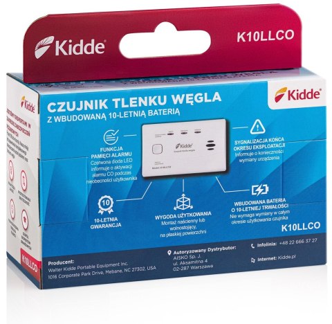 Czujnik dymu i tlenku węgla K10LLCO KIDDE