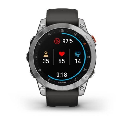 Zegarek sportowy Garmin EPIX 2 AMOLED 47mm Slate Steel