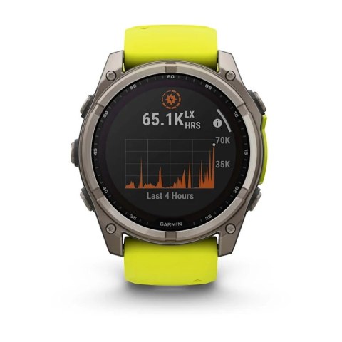 Zegarek sportowy Garmin Fenix 8 Solar Sapphire Titanium Amp 51 mm Yellow/Graphite