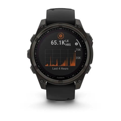 Zegarek sportowy Garmin Fenix 8 Solar Sapphire Titanium Carbon Grey 47mm Tytanowy