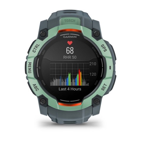 Zegarek sportowy Garmin Instinct 3 AMOLED 50mm Neotropic Twilight Zielony